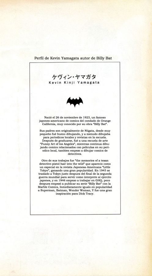 Read Billy Bat ES Manga Online